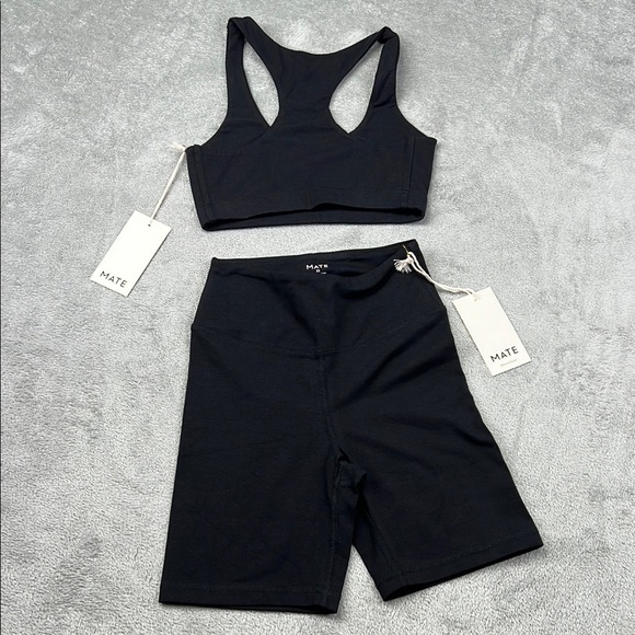 NEW MATE The Label XS Organic Cotton‎ Stretch Black...
